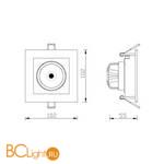 Встраиваемый светильник Arte Lamp Grado A2705PL-1WH - Схема