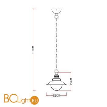 Подвесной светильник Arte Lamp Grazioso A4577SP-1WG - Схема