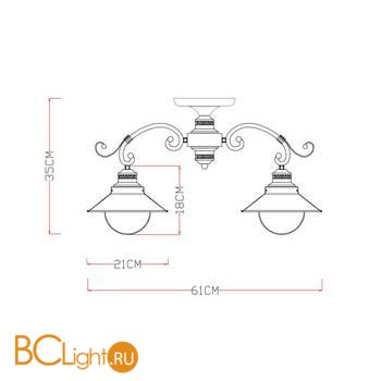 Потолочная люстра Arte Lamp Grazioso A4577PL-3CK - Схема