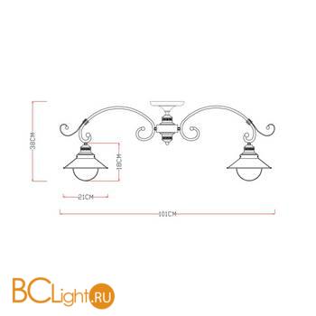 Потолочная люстра Arte Lamp Grazioso A4577PL-8WG - Схема
