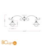 Потолочная люстра Arte Lamp Grazioso A4577PL-8WG - Схема