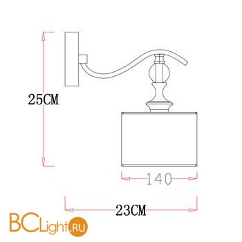 Бра Arte Lamp Ibiza A4038AP-1CC - Схема