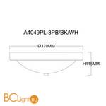 Потолочный светильник Arte Lamp James A4049PL-3BK - Схема