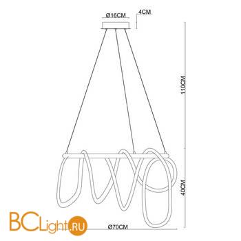 Подвесной светильник Arte Lamp Klimt A2850LM-75PB - Схема