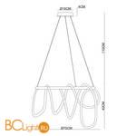 Подвесной светильник Arte Lamp Klimt A2850LM-75PB - Схема