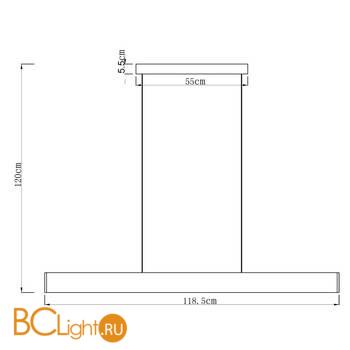 Подвесной светильник Arte Lamp Largo A2505SP-2BK - Схема