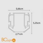 Профиль для монтажа накладного магнитного шинопровода в натяжной потолок Arte Lamp Linea-Accessories A620205 - Схема