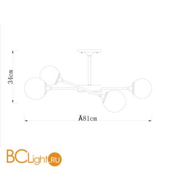 Потолочная люстра Arte Lamp Marco A2703PL-6SG - Схема