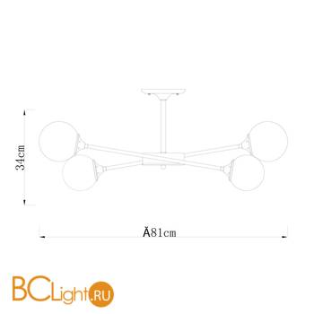 Потолочная люстра Arte Lamp Marco A2703PL-8SG - Схема