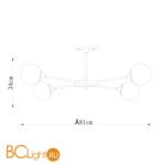 Потолочная люстра Arte Lamp Marco A2703PL-8SG - Схема