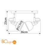 Потолочный светильник-спот Arte Lamp Martin A5213AP-2AB - Схема