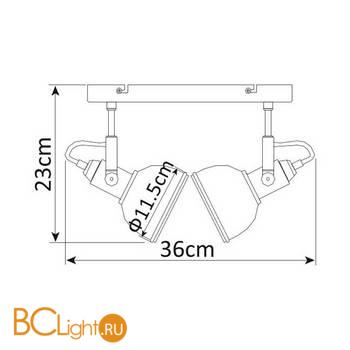 Потолочный светильник-спот Arte Lamp Martin A5213AP-2WG - Схема