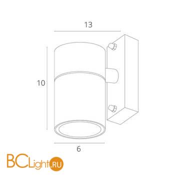 Уличный настенный светильник Arte Lamp Mistero A3302AL-1WH - Схема