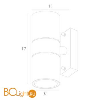 Уличный светильник Arte Lamp Mistero A3302AL-2GY - Схема
