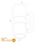 Уличный светильник Arte Lamp Mistero A3302AL-2GY - Схема