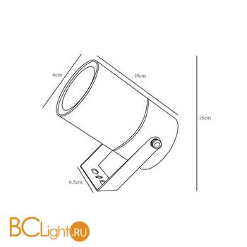 Влагозащищенный светильник Arte Lamp Mistero A3303AL-1BK - Схема