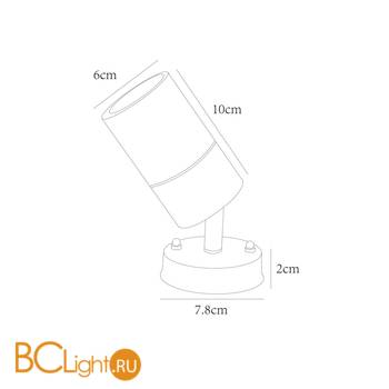 Влагозащищенный точечный светильник Arte Lamp Mistero A3304AL-1GY - Схема