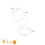 Влагозащищенный точечный светильник Arte Lamp Mistero A3304AL-1WH - Схема