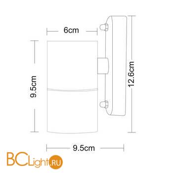 Влагозащищенный уличный светильник Arte Lamp Mistero A3202AL-1SS - Схема