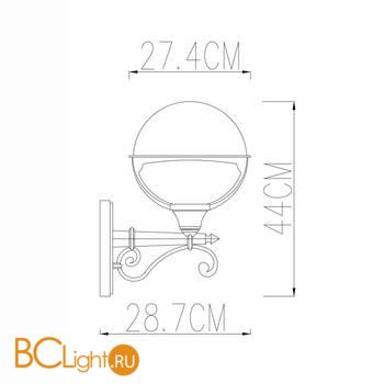Светильник уличный настенный Arte Lamp MONACO A1491AL-1BK - Схема