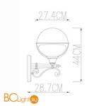 Светильник уличный настенный Arte Lamp MONACO A1491AL-1BK - Схема