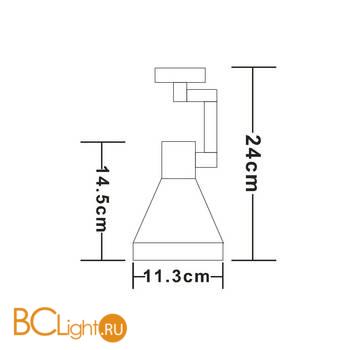 Трековый светильник Arte Lamp Nido A5108PL-1BK - Схема