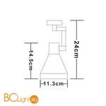 Трековый светильник Arte Lamp Nido A5108PL-1BK - Схема