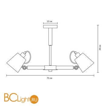 Люстра Arte Lamp Oscar A7141PL-5WH - Схема