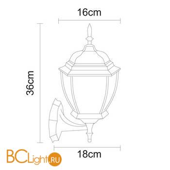 Уличный настенный светильник Arte Lamp Pegasus A3151AL-1WG - Схема