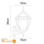 Уличный настенный светильник Arte Lamp Pegasus A3151AL-1WG - Схема