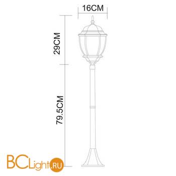 Садово-парковый фонарь Arte Lamp Pegasus A3151PA-1BN - Схема