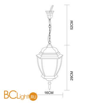 Уличный подвесной светильник Arte Lamp Pegasus A3151SO-1WG - Схема