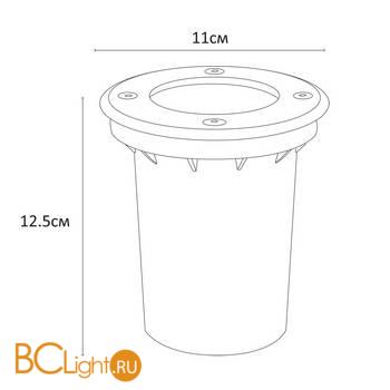 Встраиваемый тротуарный светильник Arte Lamp Piazza A6017IN-1SS - Схема