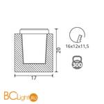 Встраиваемый светильник Arte Lamp PIAZZA A6013IN-1SS - Схема