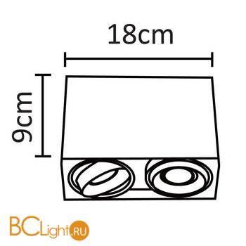 Накладной потолочный точечный светильник (спот) Arte Lamp Pictor A5655PL-2WH - Схема