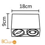 Накладной потолочный точечный светильник (спот) Arte Lamp Pictor A5655PL-2WH - Схема