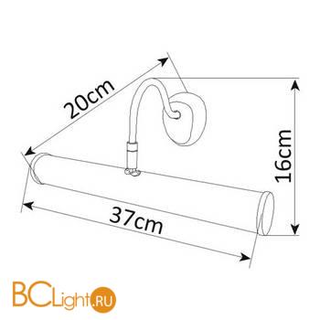 Подсветка для картин Arte Lamp Picture Light A5023AP-2AB - Схема