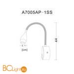 Бра Arte Lamp Picture lights LED A7005AP-1SS - Схема