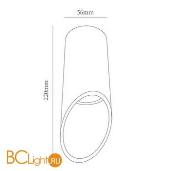 Накладной точечный светильник Arte Lamp Pilon A1622PL-1BK - Схема