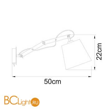 Бра Arte Lamp Pinocchio A5700AP-1BK - Схема