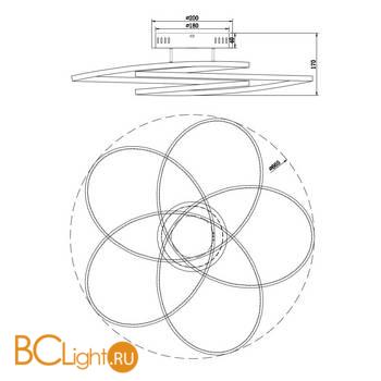 Потолочный светильник Arte Lamp Polli A2521PL-5WH - Схема