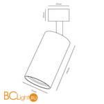 Трековый светильник Arte Lamp Ridge A1518PL-1WH - Схема