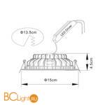 Встраиваемый спот (точечный светильник) Arte Lamp Riflessione A7012PL-1WH - Схема