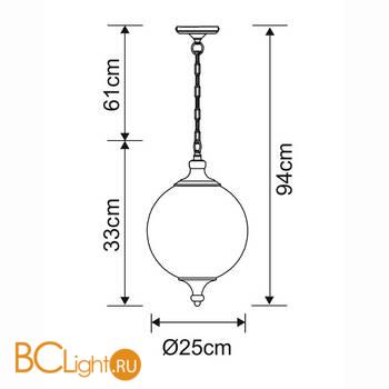 Подвесной светильник Arte Lamp Rimini A3051SP-1AB - Схема