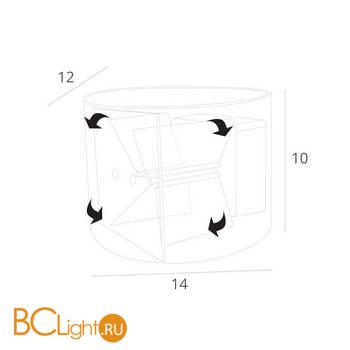 Настенный светильник Arte Lamp Rullo A1415AL-1WH - Схема