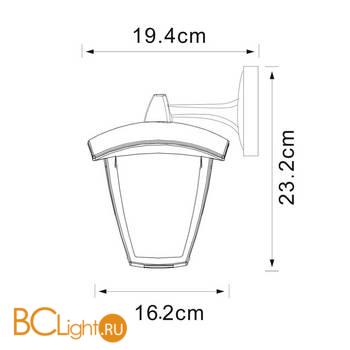 Уличный настенный светильник Arte Lamp Savanna A2209AL-1BK - Схема