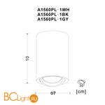 Накладной точечный светильник (спот) Arte Lamp Sentry A1560PL-1GY - Схема