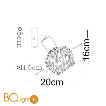Бра Arte Lamp Sospiro A6141AP-1WH - Схема