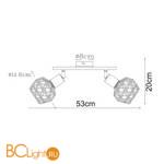 Потолочный светильник Arte Lamp Sospiro A6141AP-2WH - Схема