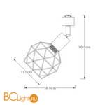Трековый светильник Arte Lamp Sospiro A6141PL-1BK - Схема